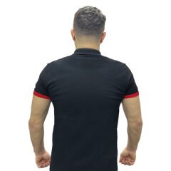 Polo Yaka Siyah Kamp Tişört M