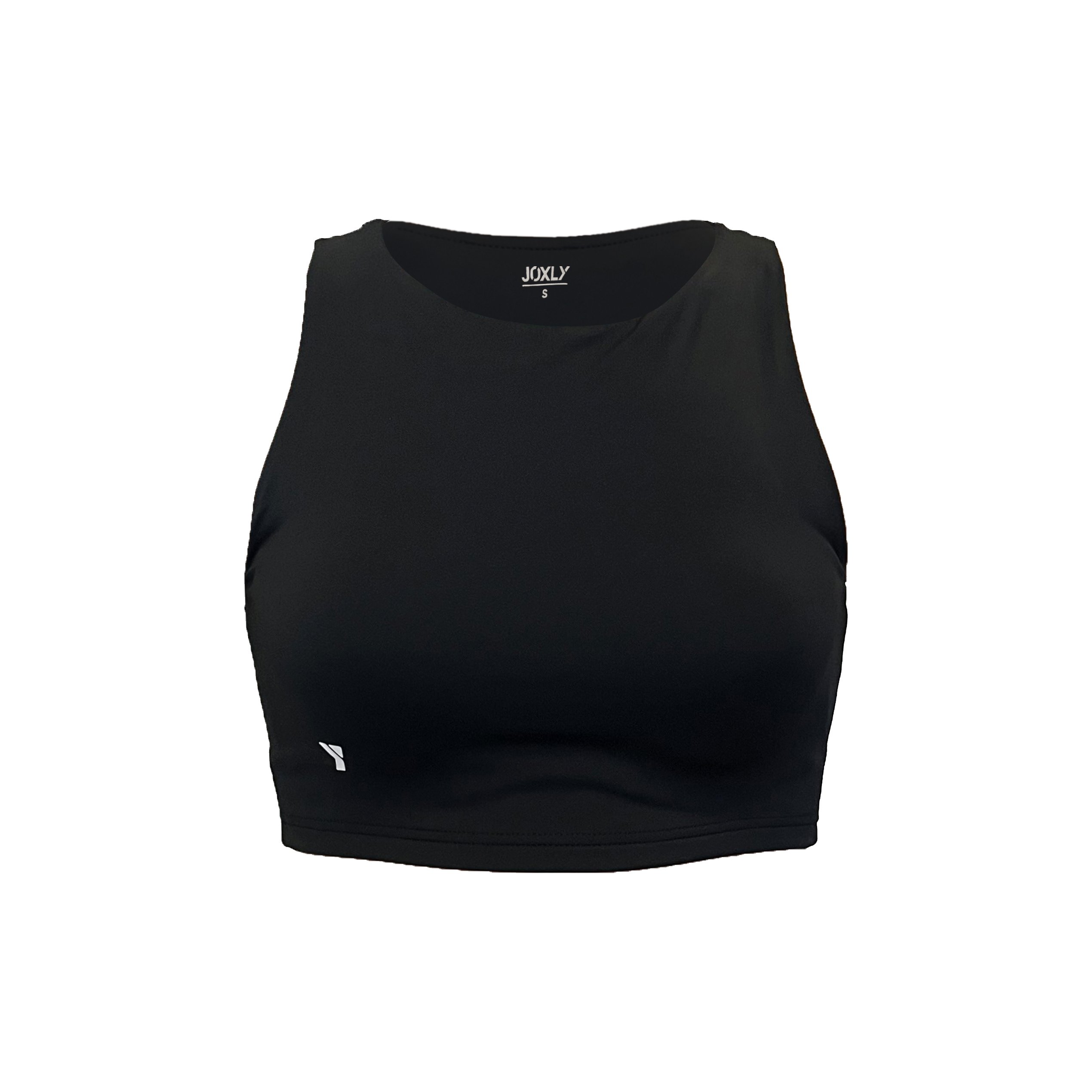 Halter Yaka Siyah Crop Top