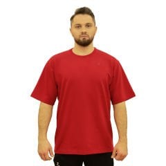 Kırmızı Erkek Oversize Tişört