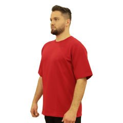 Kırmızı Erkek Oversize Tişört