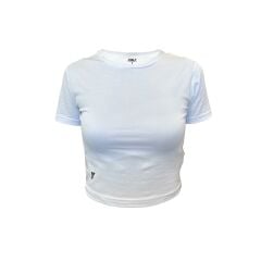 Beyaz Kısa Kollu Basic Crop Tişört