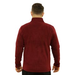 Bordo Tam Fermuarlı Unisex Polar