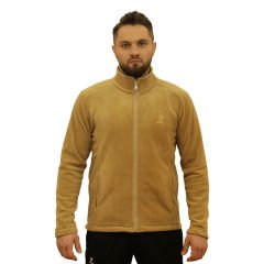 Camel Tam Fermuarlı Unisex Polar