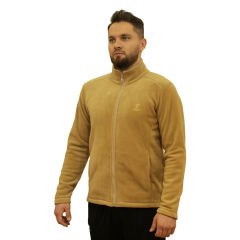 Camel Tam Fermuarlı Unisex Polar