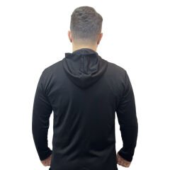 Siyah Kapüşonlu Eşofman Üstü