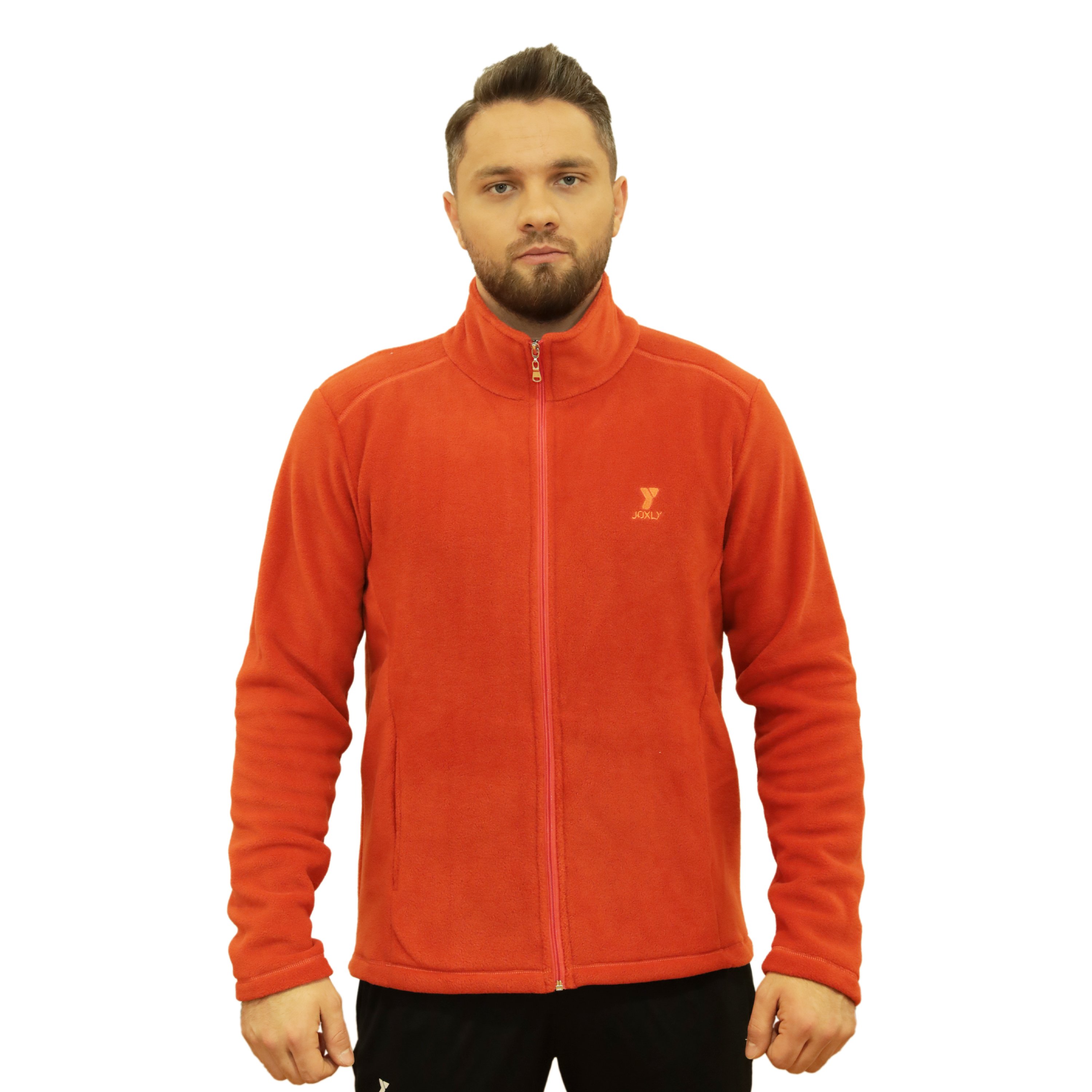 Turuncu Tam Fermuarlı Unisex Polar
