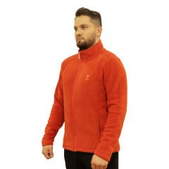 Turuncu Tam Fermuarlı Unisex Polar