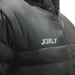 Unisex Kapüşonlu Gri Şişme Mont
