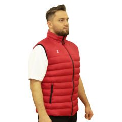 Kırmızı Dik Yaka Şişme Spor Yelek